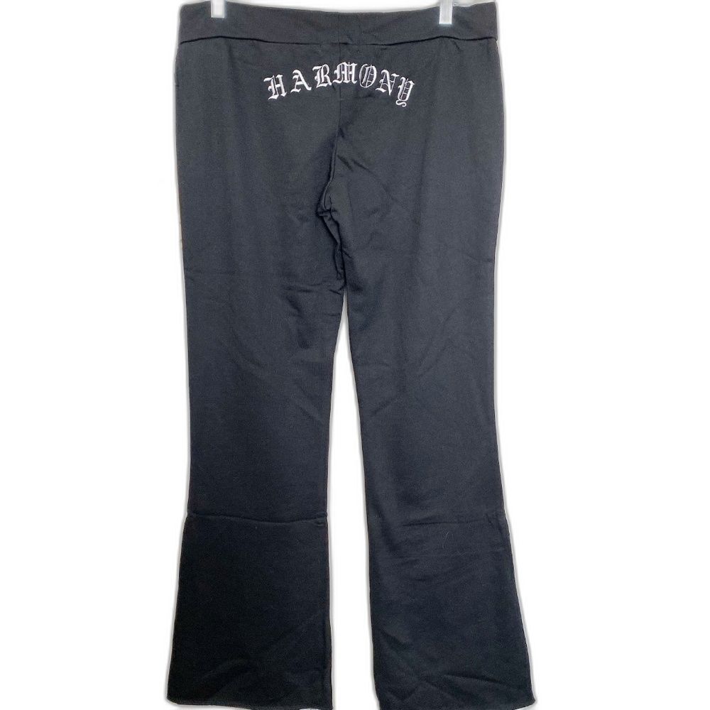 NWT Lovestitch “Harmony” Flare Yoga Pants size Medium Black Low Rise Sweatpants